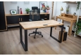 designový kancelářský stůl z dubového dřeva a černého kovu DEERHORN® v moderní kanceláři