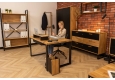 designový kancelářský stůl z dubového dřeva a černého kovu DEERHORN® v moderní kanceláři