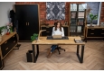 designový kancelářský stůl z dubového dřeva a černého kovu DEERHORN® v moderní kanceláři