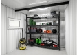 Garden house with Hormann safety garage door
