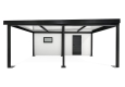Garden house with Hormann safety garage door