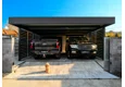 Přístřešek pro dvě auta se zástěnami montované garáže 5,8 x 6 m