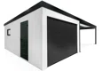 GARDEON® Garáž s vraty Hörmann, oknem a pravým přístřeškem