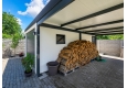 GARDEON® Garáž s vraty Hörmann, oknem a pravým přístřeškem