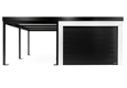 GARDEON® Garáž se sekčními garážovými vraty Hörmann (3000 × 2125 mm) a přístřeškem