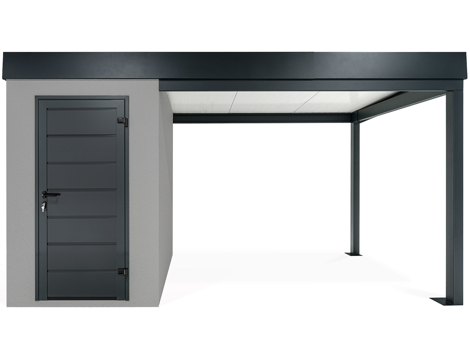 GARDEON® Mini zahradní domek s dveřmi Hörmann a přístřeškem GARDEON® Mini zahradní domek s dveřmi Hörmann a přístřeškem