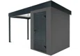 Garden mini house with 3m left gazebo in dark grey