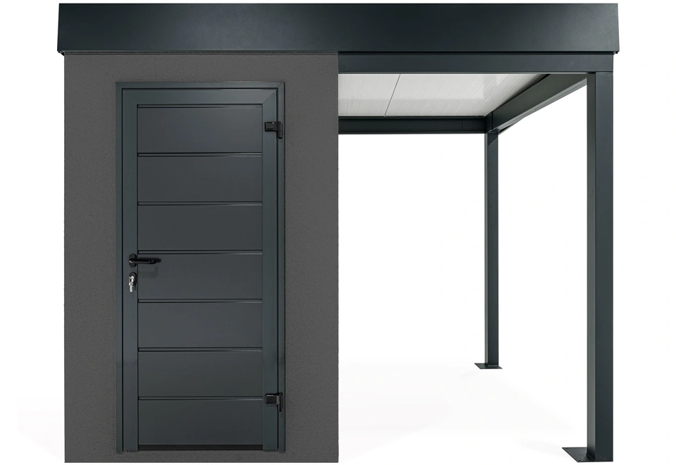 GARDEON® Mini zahradní domek s dveřmi Hörmann a přístřeškem