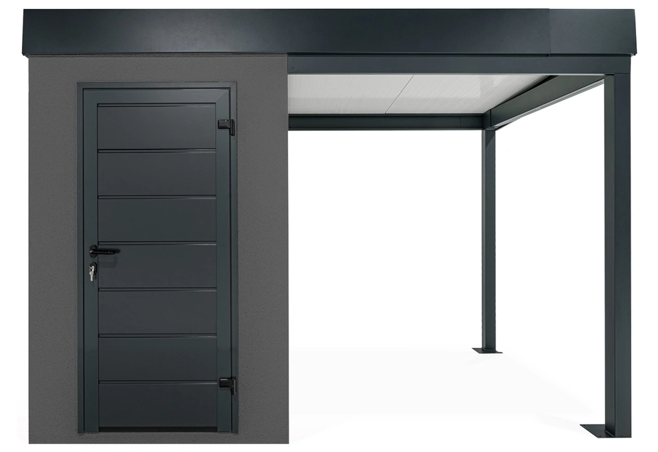 GARDEON® Mini zahradní domek s dveřmi Hörmann a přístřeškem