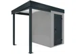 Garden mini house with 1,5m left gazebo in light grey