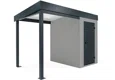 Garden mini house with 2m left gazebo in light grey