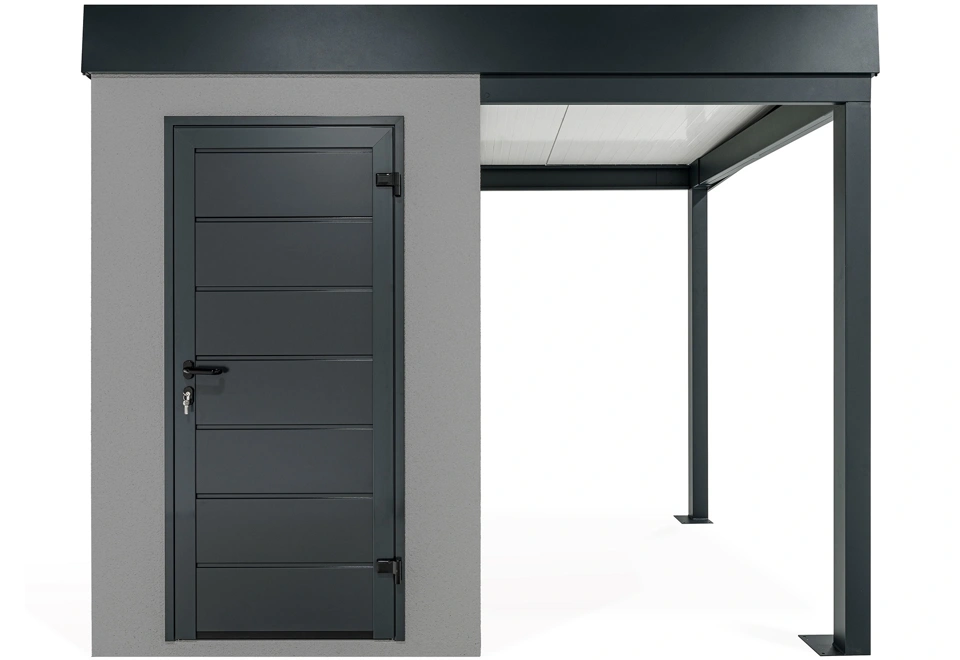 GARDEON® Mini zahradní domek s dveřmi Hörmann a přístřeškem