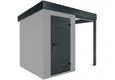 Garden mini house with 1,5m right gazebo in light grey