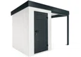 Garden mini house with 2m right gazebo in white