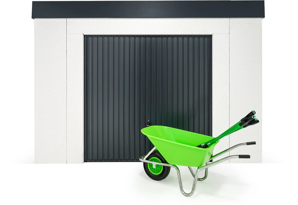 GARDEON® Zahradní domek s bezpečnostními garážovými vraty Hörmann