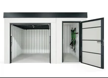 GARDEON® Zahradní domek s dveřmi a bezpečnostními garážovými vraty Hörmann