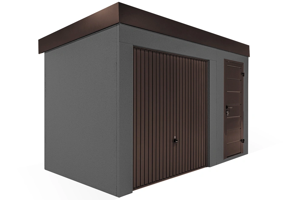 GARDEON® Zahradní domek s dveřmi a garážovými vraty Hörmann