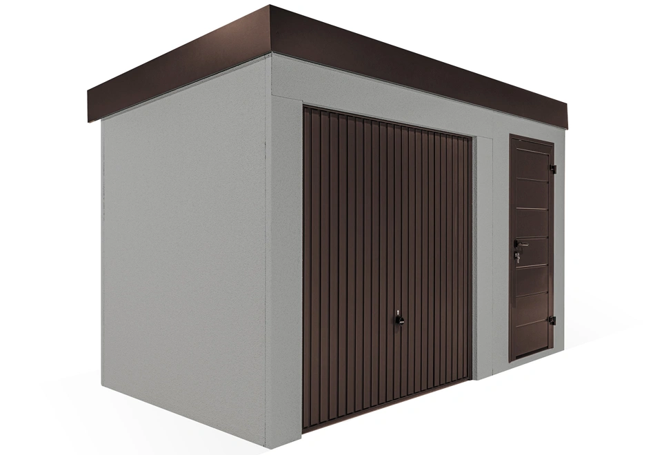 GARDEON® Zahradní domek s dveřmi a garážovými vraty Hörmann