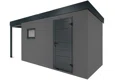 GARDEON® Zahradní domek s dveřmi a oknem Hörmann s přístřeškem