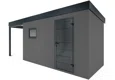 GARDEON® Zahradní domek s dveřmi a oknem Hörmann s přístřeškem