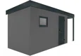 GARDEON® Zahradní domek s dveřmi a oknem Hörmann s přístřeškem