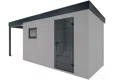 GARDEON® Zahradní domek s dveřmi a oknem Hörmann s přístřeškem