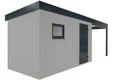 GARDEON® Zahradní domek s dveřmi a oknem Hörmann s přístřeškem
