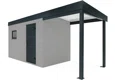 GARDEON® Zahradní domek s dveřmi a oknem Hörmann s přístřeškem