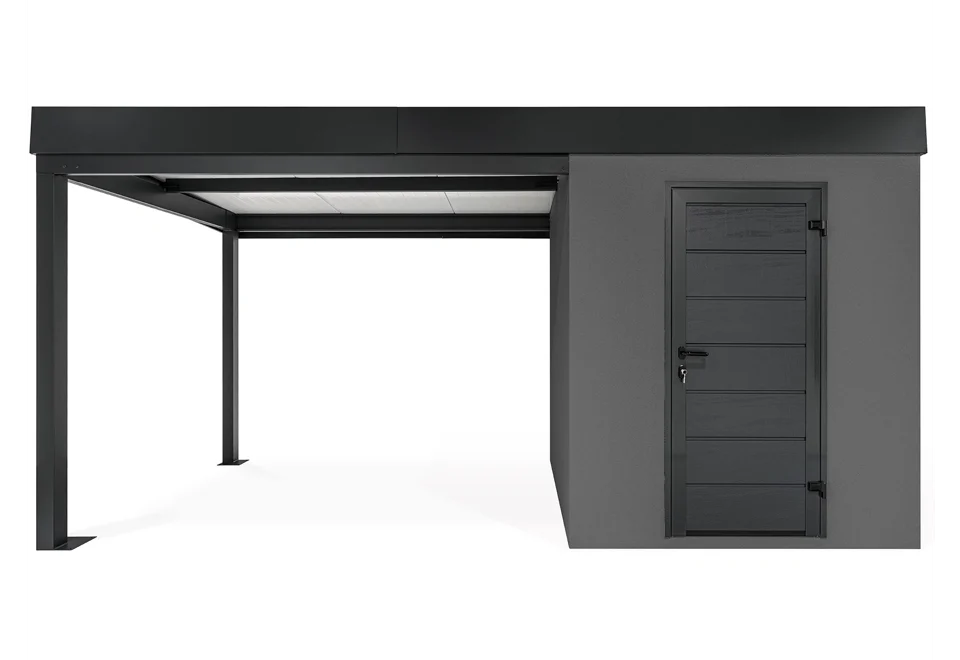 GARDEON® Zahradní domek s dveřmi Hörmann a přístřeškem