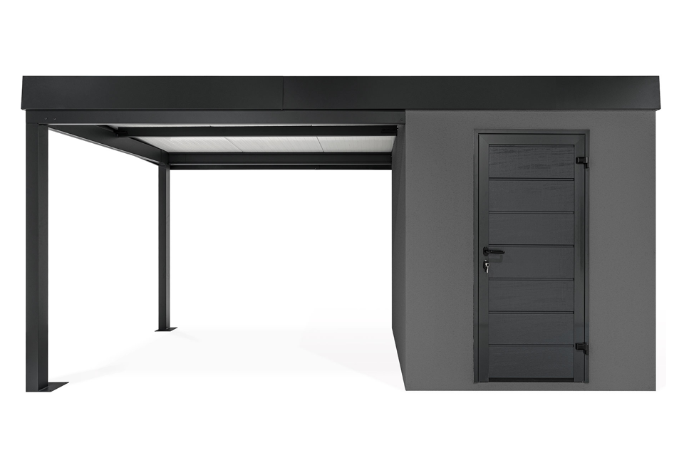 GARDEON® Zahradní domek s dveřmi Hörmann a přístřeškem