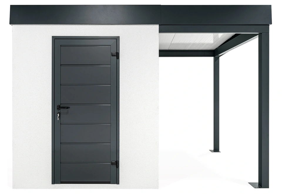 GARDEON® Zahradní domek s dveřmi Hörmann a přístřeškem