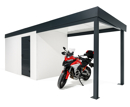 GARDEON® Zahradní domek s dveřmi Hörmann a přístřeškem
