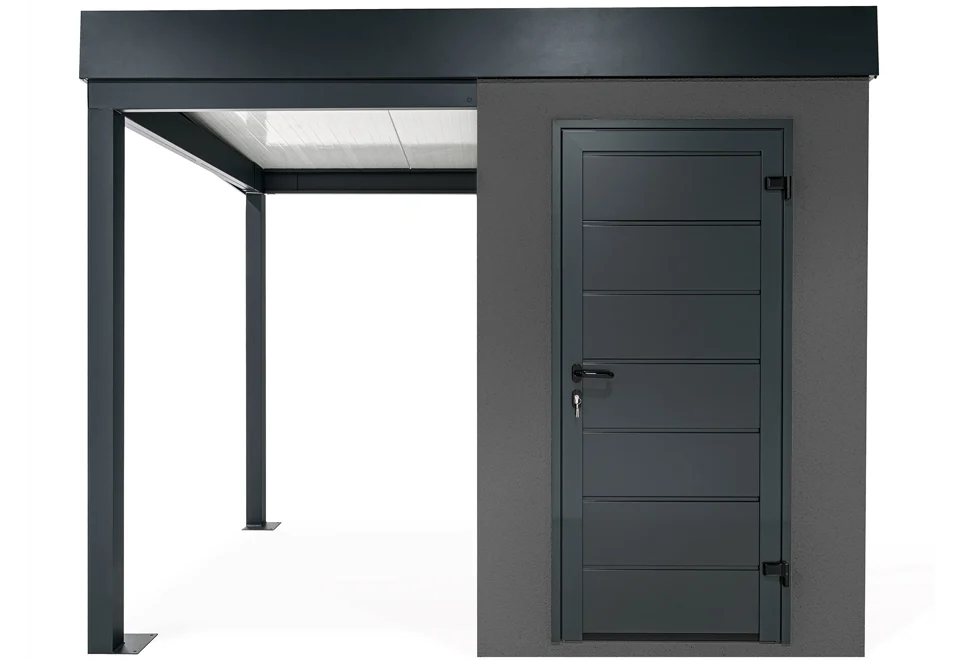 GARDEON® Zahradní domek s dveřmi Hörmann a přístřeškem