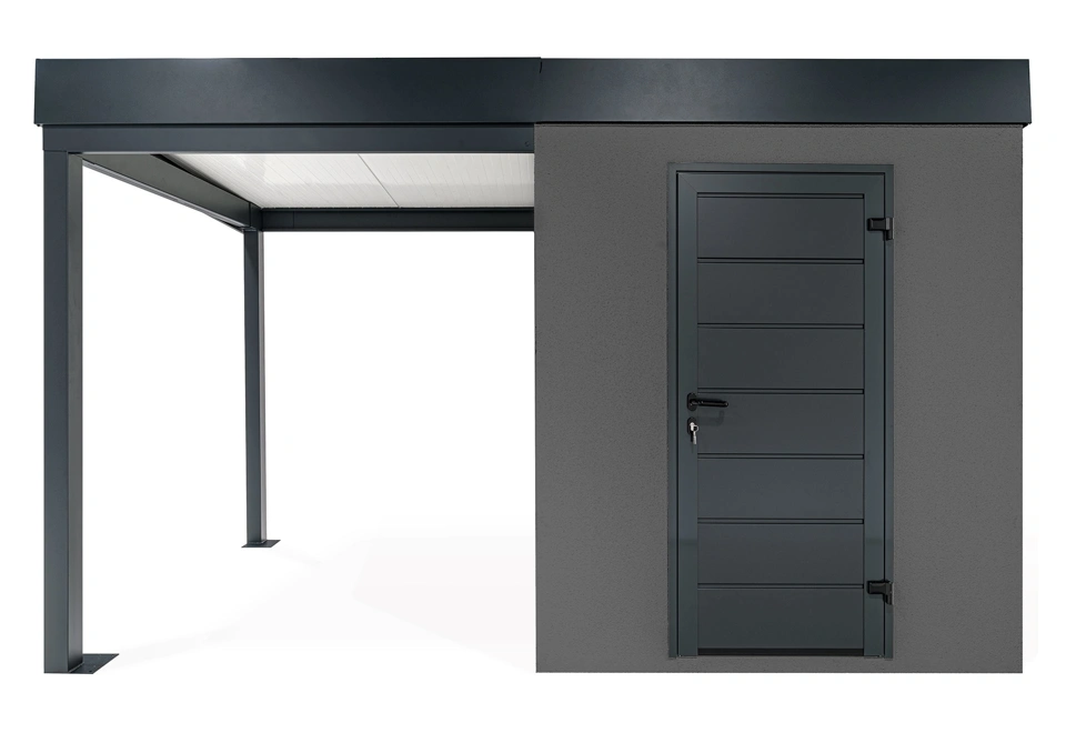 GARDEON® Zahradní domek s dveřmi Hörmann a přístřeškem