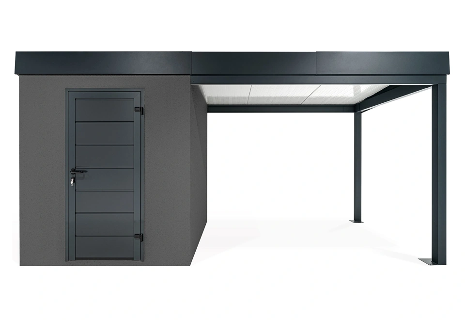 GARDEON® Zahradní domek s dveřmi Hörmann a přístřeškem