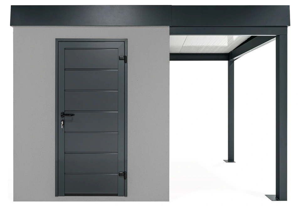 GARDEON® Zahradní domek s dveřmi Hörmann a přístřeškem