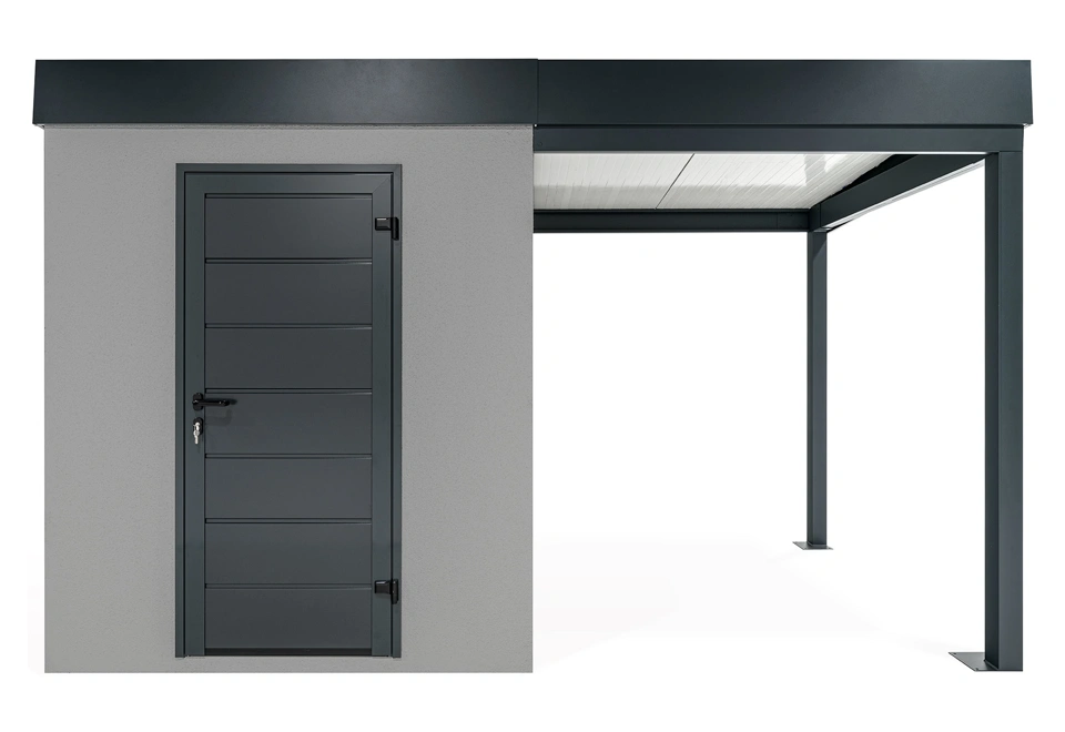 GARDEON® Zahradní domek s dveřmi Hörmann a přístřeškem