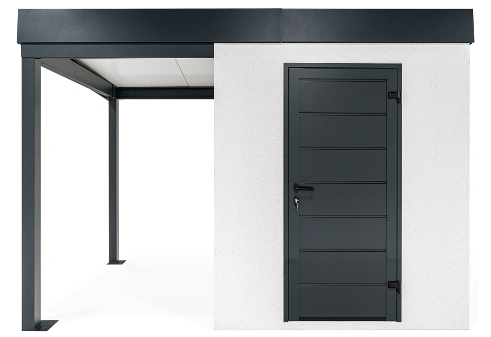 GARDEON® Zahradní domek s dveřmi Hörmann a přístřeškem