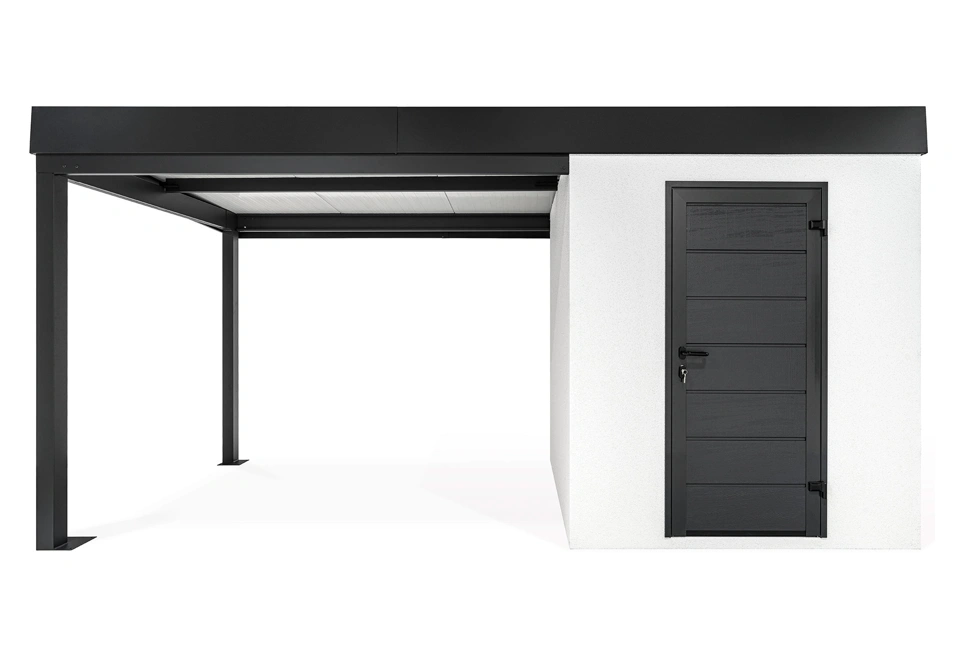 GARDEON® Zahradní domek s dveřmi Hörmann a přístřeškem