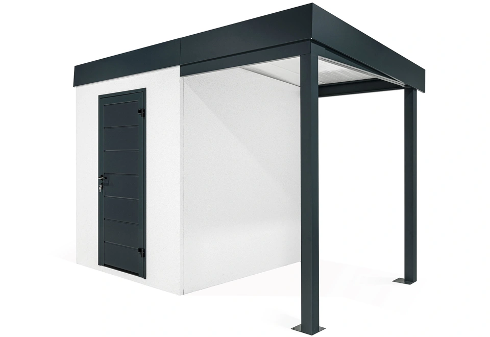 GARDEON® Zahradní domek s dveřmi Hörmann a přístřeškem