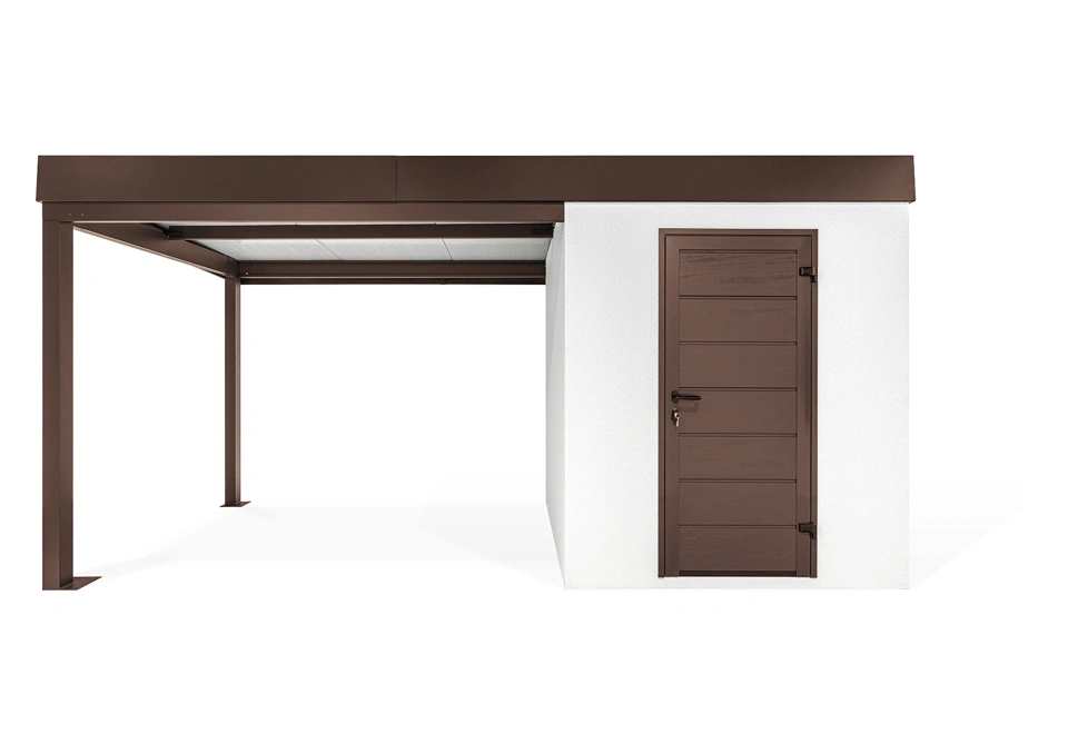 GARDEON® Zahradní domek s dveřmi Hörmann a přístřeškem