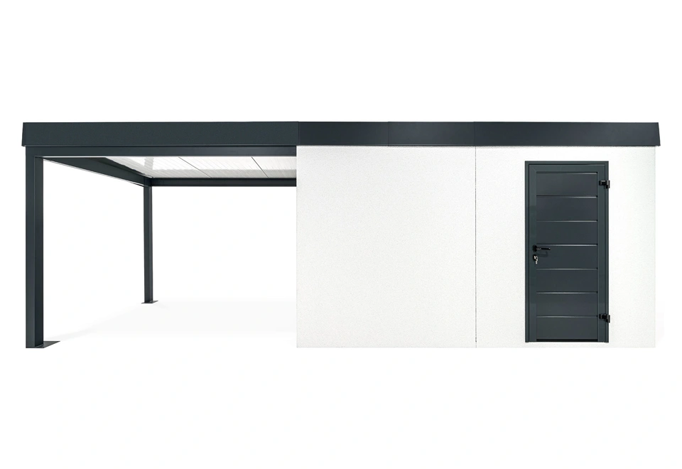 GARDEON® Zahradní domek s dveřmi Hörmann a přístřeškem