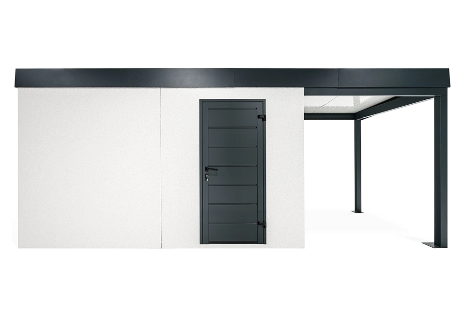 GARDEON® Zahradní domek s dveřmi Hörmann a přístřeškem