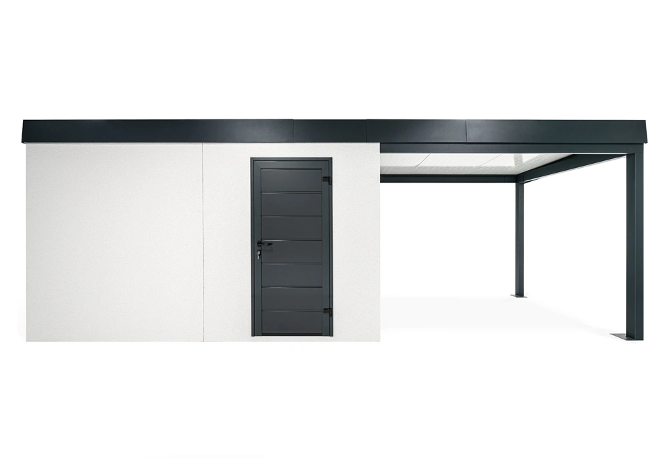 GARDEON® Zahradní domek s dveřmi Hörmann a přístřeškem