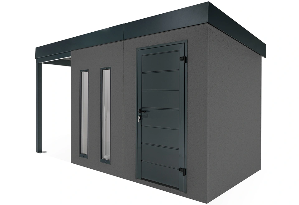 Garden house with two skylights and 1,5m left gazebo