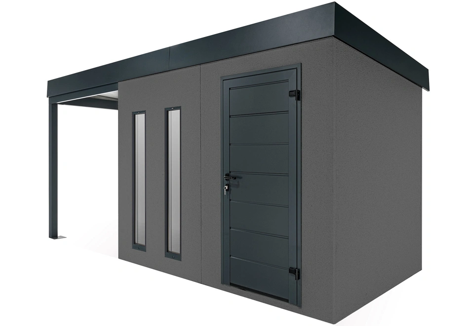 Garden house with two skylights and 2m left gazebo