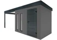 Garden house with two skylights and 3m left gazebo