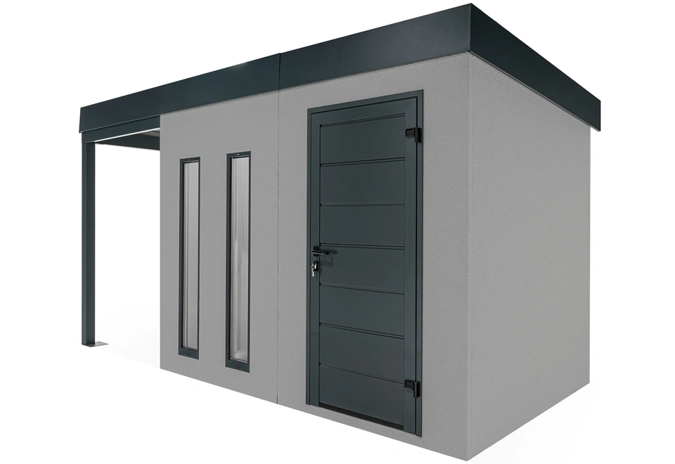 Garden house with two skylights and 1,5m left gazebo