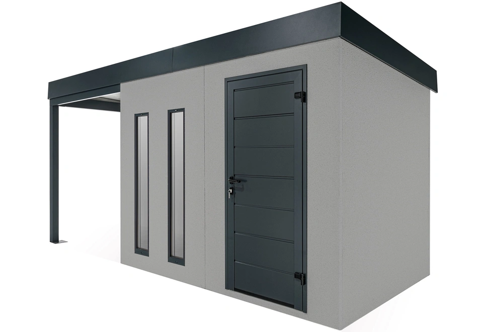 Garden house with two skylights and 2m left gazebo