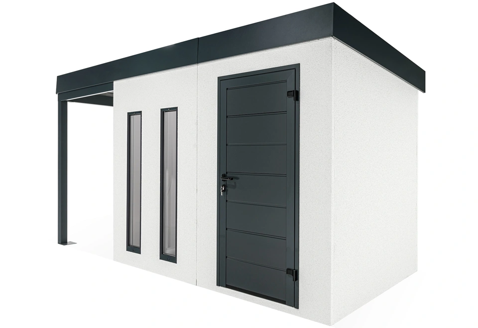 Garden house with two skylights and 1,5m left gazebo